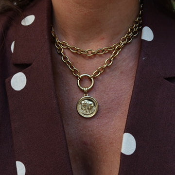 Elevate your look with this timeless 32-inch 14K gold finished chain link necklace, designed for effortless sophistication.