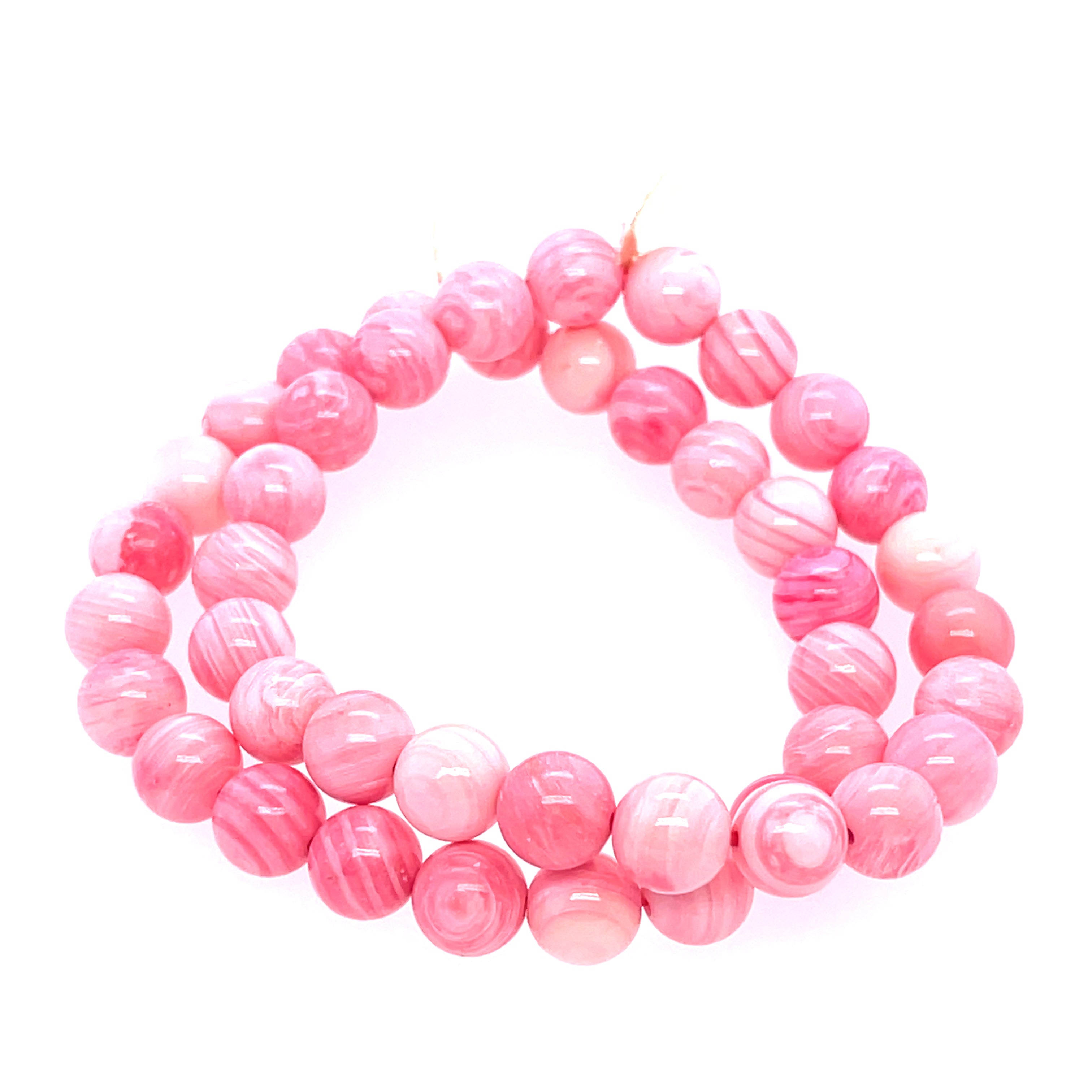 Set of two conch shell bead bracelet. 