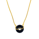 Elegant 18-inch gold-plated chain featuring a dazzling stone pendant, perfect for elevating any outfit. 