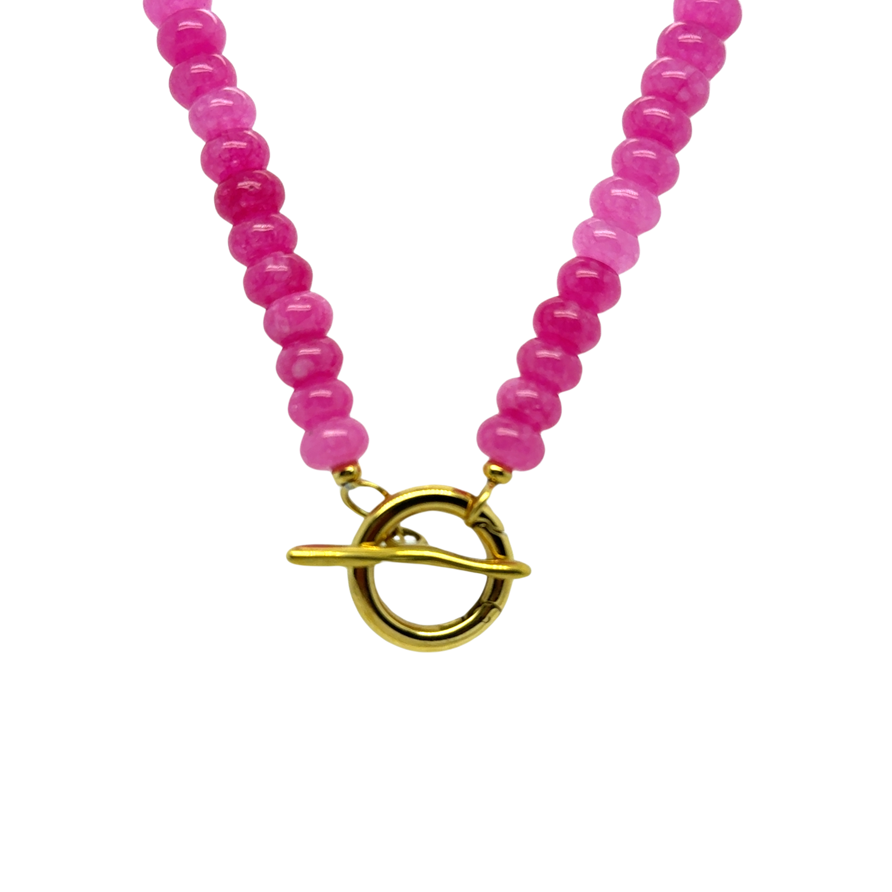 20-inch pink beaded necklace – feminine and stylish accessory for women’s everyday and formal wear