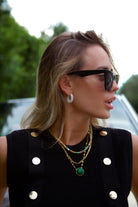 18k gold-plated hoop earrings with rows of pearls – 1in luxe design for classic and modern feminine looks