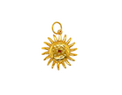 1-inch gold-plated stainless steel sun pendant – elegant celestial charm for necklaces or bracelets