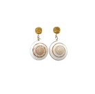 Pair of shell earrings on a white background