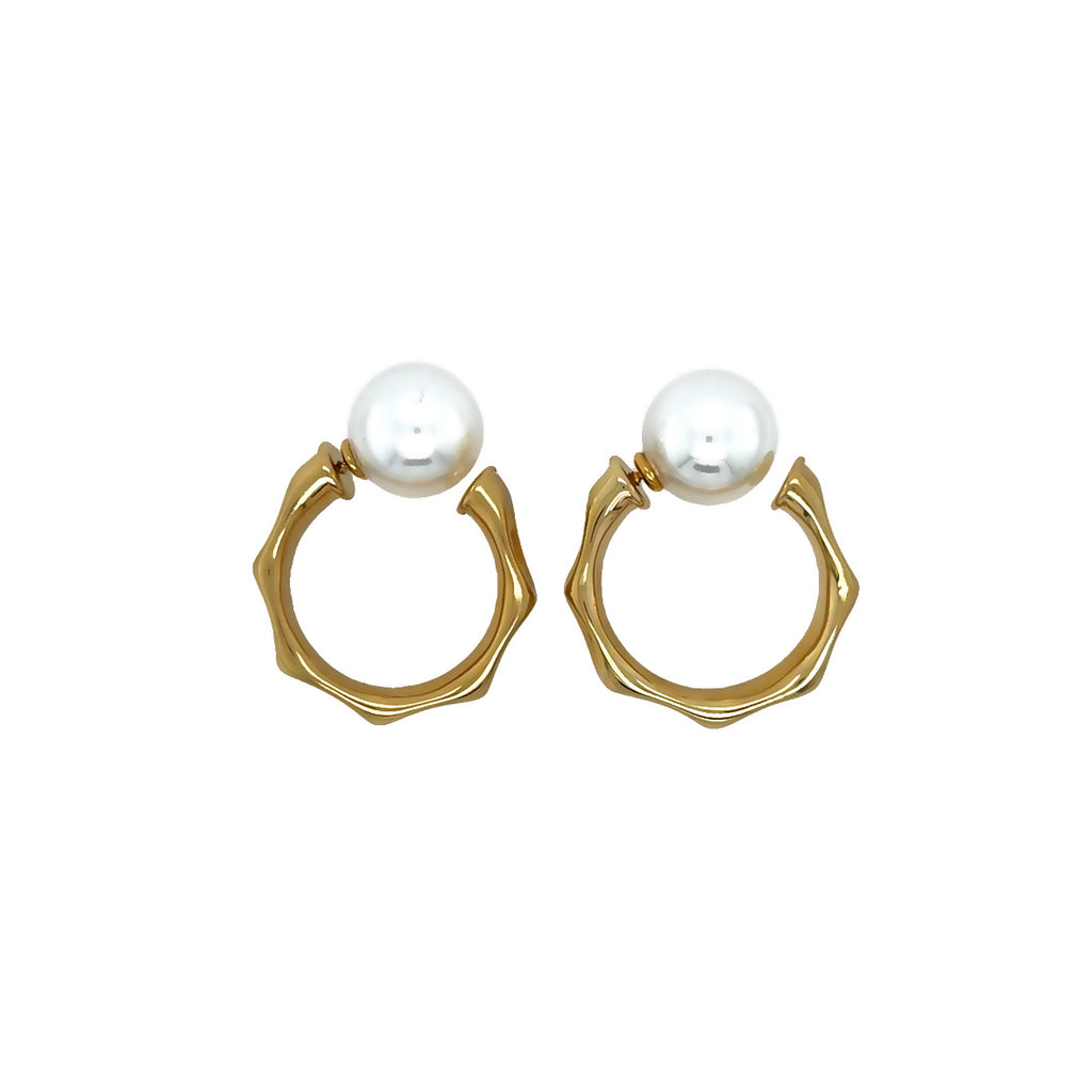 Small 1-inch gold hoop earrings in stainless steel – durable minimalist design for casual and formal looks.
