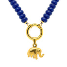 Polished gold plated elephant charm, 18mm tall and 20mm wide, crafted in stainless steel for lasting wear.
Easily fits any gold plated Love, Ellison necklace—great for customizing your jewelry look.