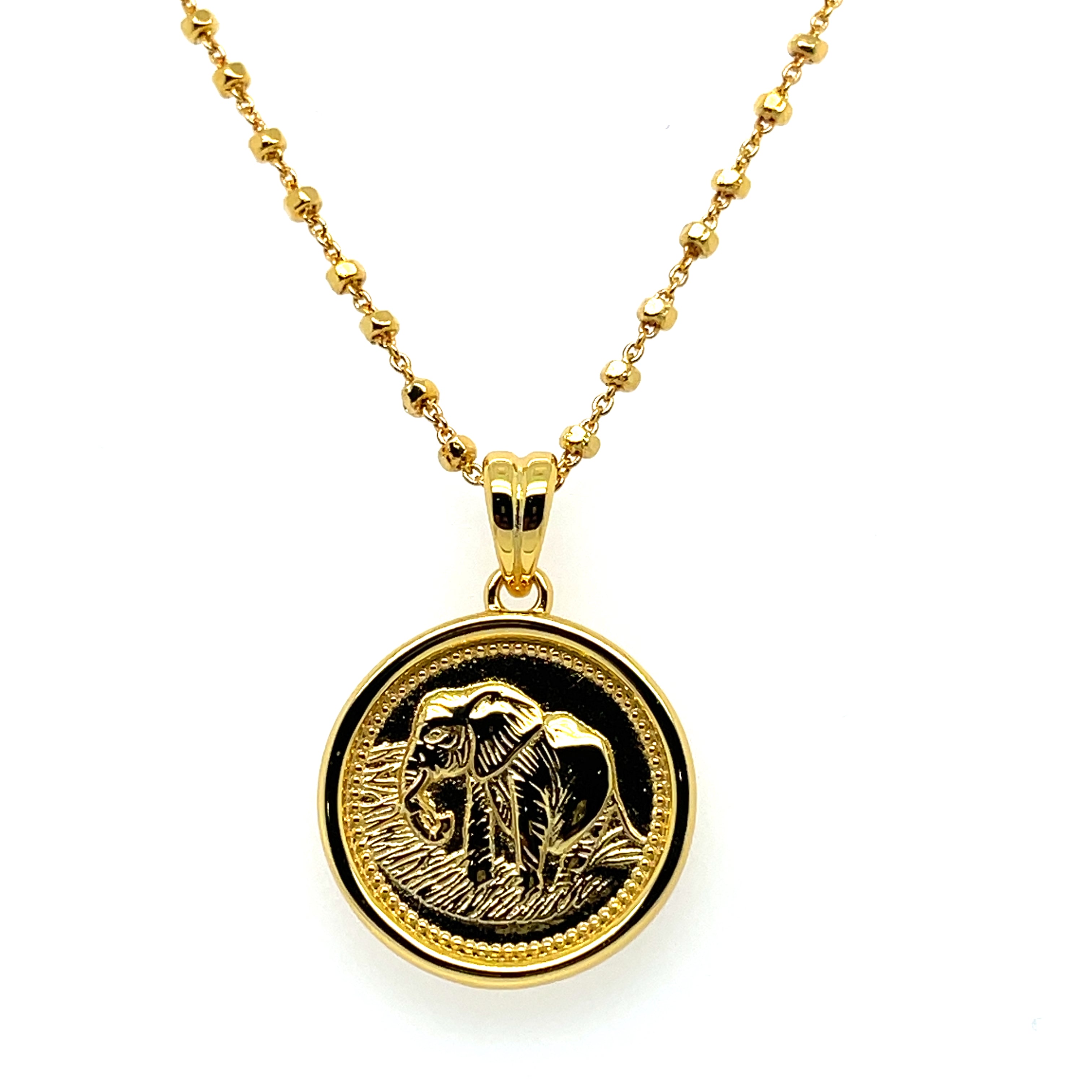 Gold plated sterling silver 24mm charm, designed for seamless fit on all Love, Ellison necklaces.
Polished and versatile pendant perfect for personal or gift jewelry collections