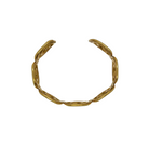 Gold bracelet on a white background