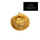 Maris Accessory Pendant – gold finished scallop shell pendant, as seen in British Vogue