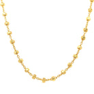 28 inch gold plated satellite chain necklace, long layering chain with delicate bead accents for minimalist or boho style