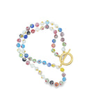 Colorful Millefiori bead necklace with vibrant glass floral patterns, 18-inch length for a classic fit.
Handcrafted Venetian-style jewelry—perfect for boho fashion, layering, or standout gifts.