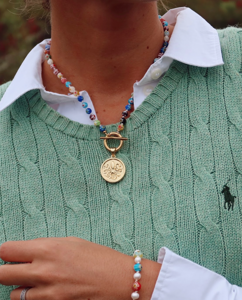 Gold plated 925 sterling silver pendant, 24mm diameter, exclusive to Love, Ellison collections.
Versatile and beautifully crafted—designed to enhance any Love, Ellison necklace style.