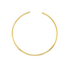 Gold hoop earring on a white background