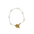 womens faux Pearl bracelet with a gold clasp