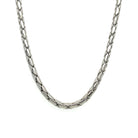 18-inch rhodium plated textured chain necklace with intricate link design for added shimmer.
Durable and tarnish-resistant—perfect for layering or wearing solo with pendants.