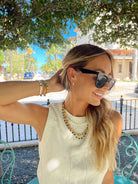 A simple stacking necklace to bring glamour into any carefully curated stack. this simple piece is dainty and perfect for stacking or wearing singly.&nbsp;