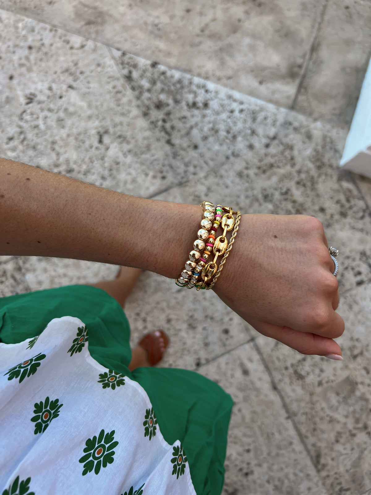 This dainty piece is the perfect addition to any already curated stack. This piece has been uniquely designing with a rope chain to elevate the look so that wearing it alone or with others still makes a pop.&nbsp;